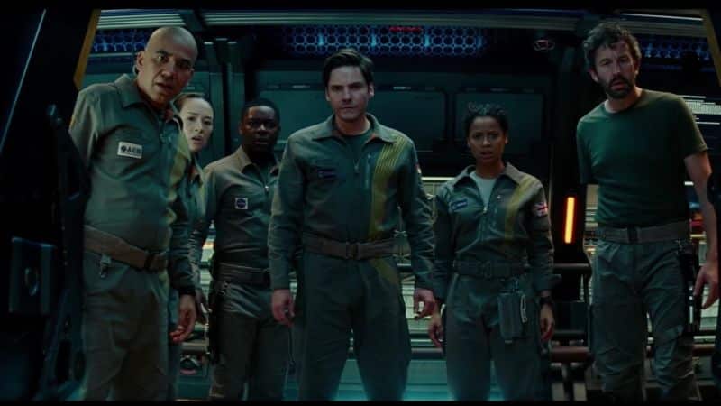 The Cloverfield Paradox, a group of uniformed people