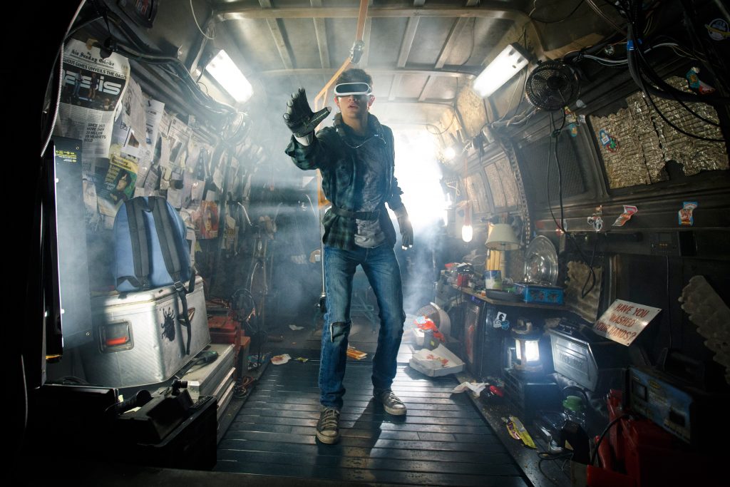 Ready Player One, the man is standing