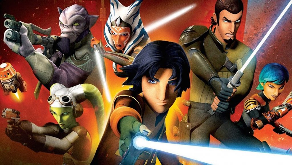 Star Wars: Rebels, group people with lightsabers and laser guns