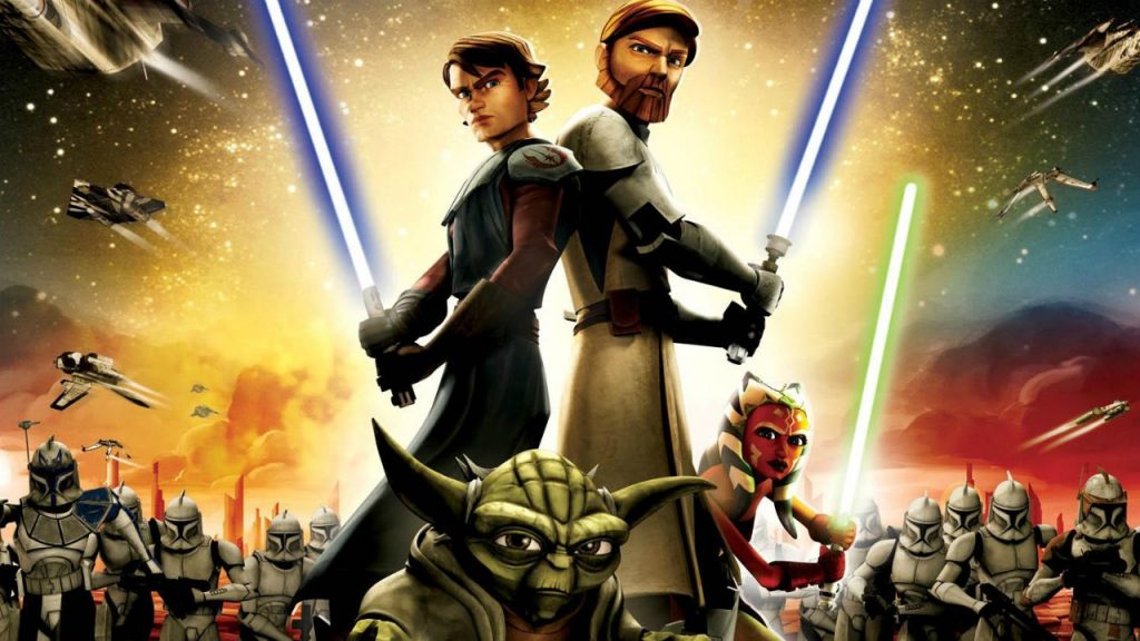 Star Wars The Clone Wars, Three people with lightsabers